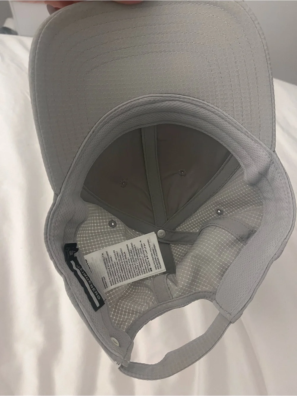 J.Lindeberg Grey Performance Logo Golf Cap